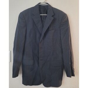 Cerruti 1881 Voyager Men's 40R Dark Gray Stripe Blazer Made in Italy Sport Coat
